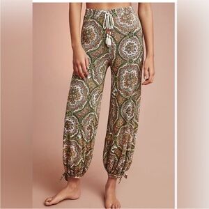 Anthropologie Joanie Harem w bow Pants size s small paisley hippie boho soft